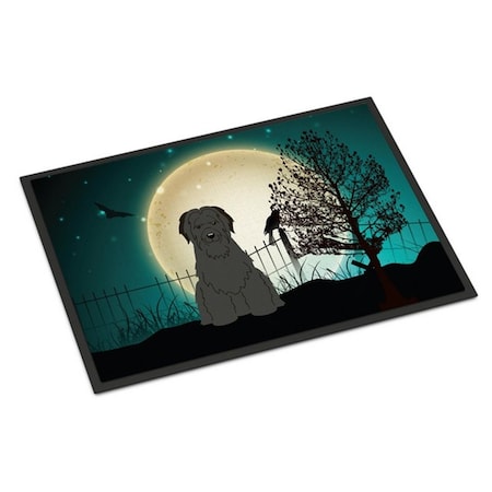 Carolines Treasures Halloween Scary Briard Black Indoor or Outdoor Mat, 18 x 0.25 x 27 in. BB2271MAT